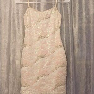 NWT White Sequined dress